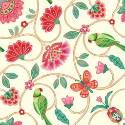 Pink floral seamless pattern